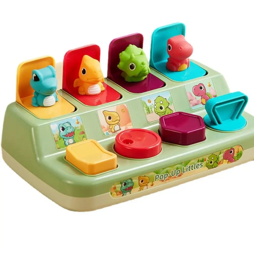 Boîte de commutation de dinosaure Montessori, boutons d'animaux de dessin animé, boîte interactive d'animaux colorés et durables, cadeaux Pop-Up pour activités