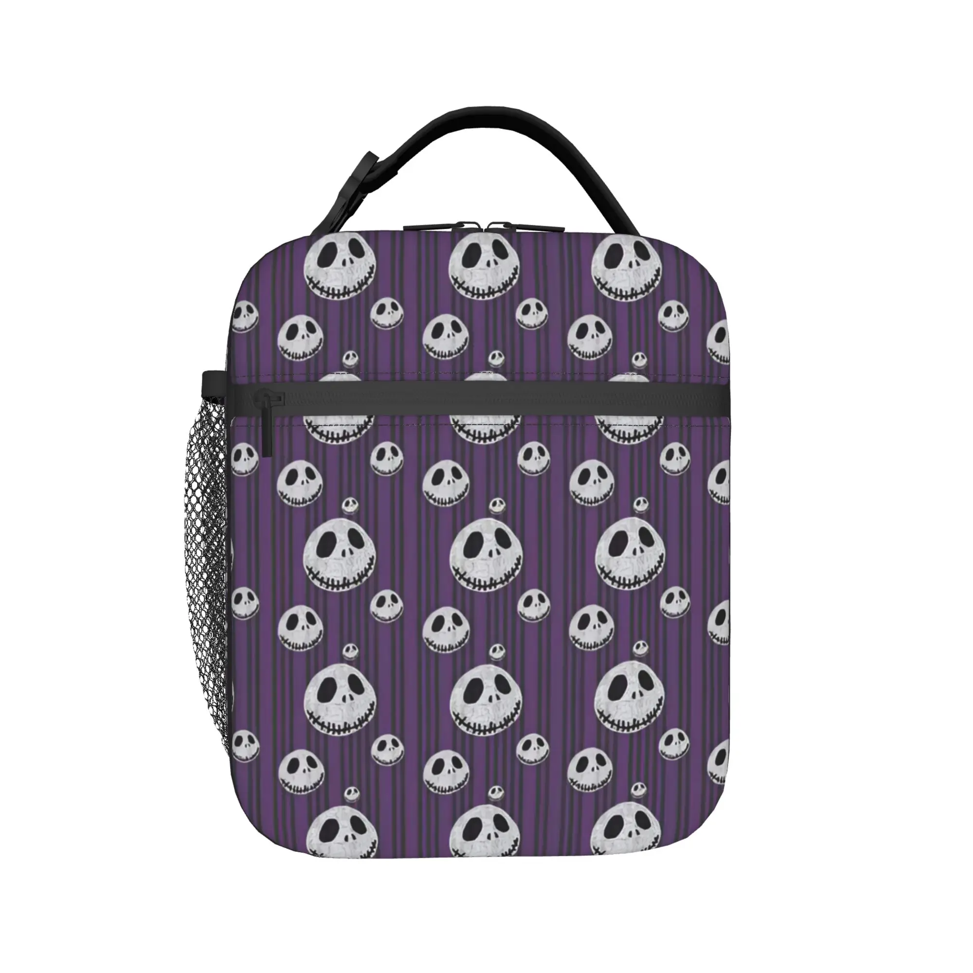 Custom Skellingtones Skull Isolierte Lunchtasche für Schule, Büro, Jack, tragbare Thermo-Kühlbox, Bento-Box für Männer und Frauen
