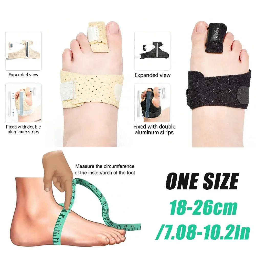 1PCS Adjustable Foot Compression Wrap, Hammer Toe Straightener Corrector for Metatarsalgia and Various Toe Deformity Pain Relief