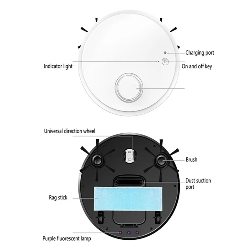 B89B-Smart Ultra-Thin Wireless Robot Vacuum Cleaner Automatic Wet And Dry Mopping For Home Cleaning Machine