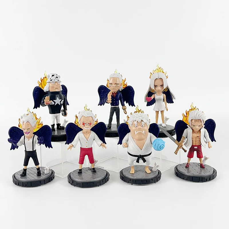 

7pcs/set Original Anime Figurine Cute One Piece Action Figure Kawaii Desktop Ornament Capsule Toys Gift