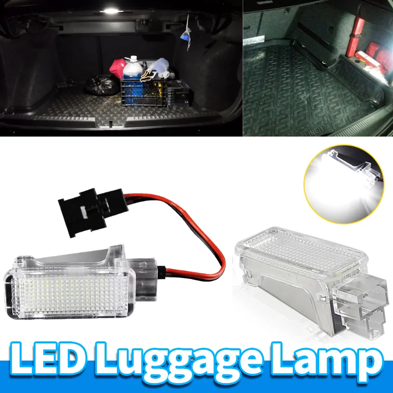 2PCS LED Trunk Lamp Light for Audi A4 A6 Q5 A8 1996-2015 VW Golf Passat - CANBUS Error Free - OEM 4B0947415 Replacement LED Lugg