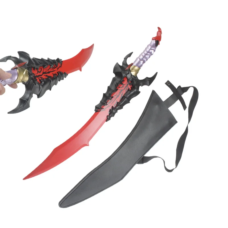 만화 캐릭터 카타나 솔로 레벨링 오리지널 재현 크리스마스 선물 무대 소품 가죽 케이스 포함 나무 대나무 검