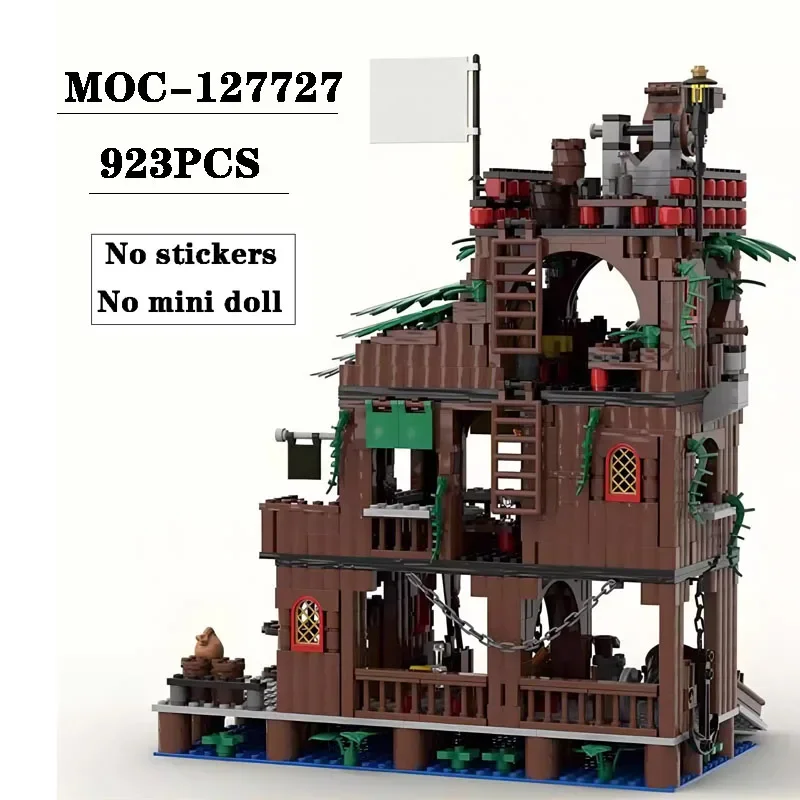 

Building block MOC-127727 Medieval Red Beard Captain's Old Tavern 923PCS Adult and Children's Puzzle Birthday Christmas Toy Gift