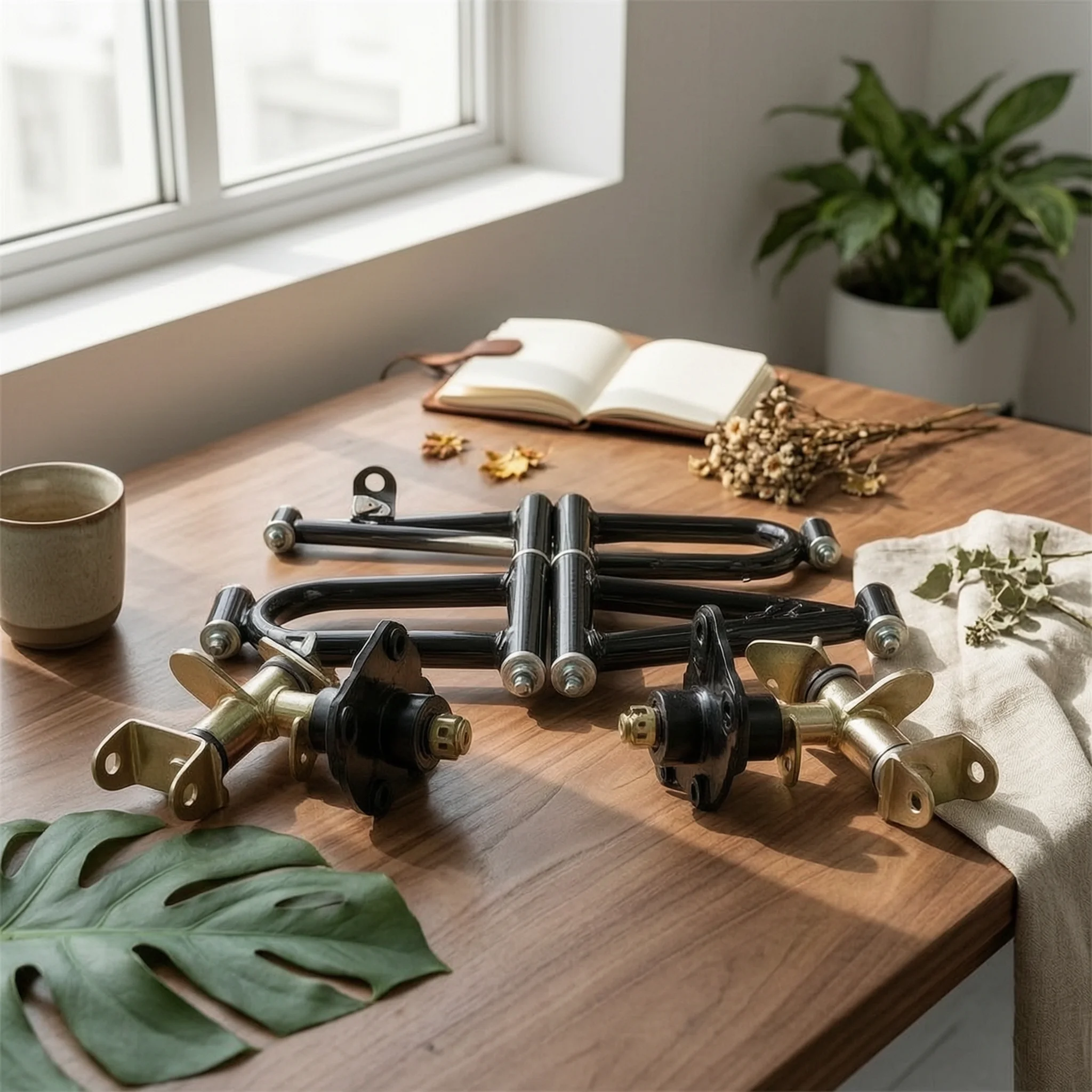 Front Shock Absorption System Assembly Bolt-on Shock Absorption System Kit with Cylindrical Arms Vehicle Parts Heavy-Duty