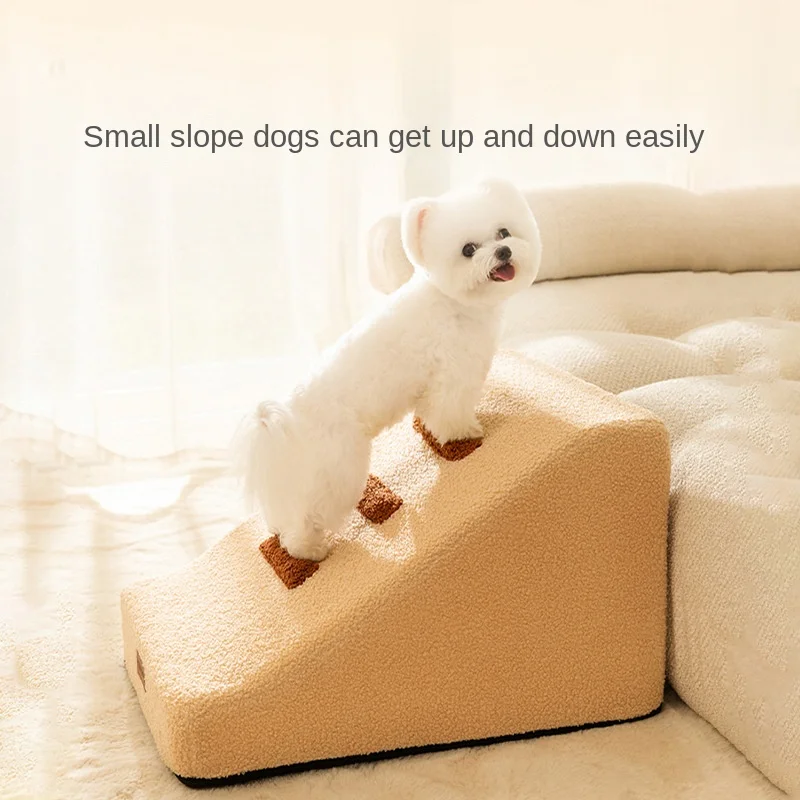 

Dog Stairs Ramp Indoor Use, Sturdy, Comfortable, Washable, Machine Cover, Anti Slip, High Density Sponge, Dog Climbing Ladder