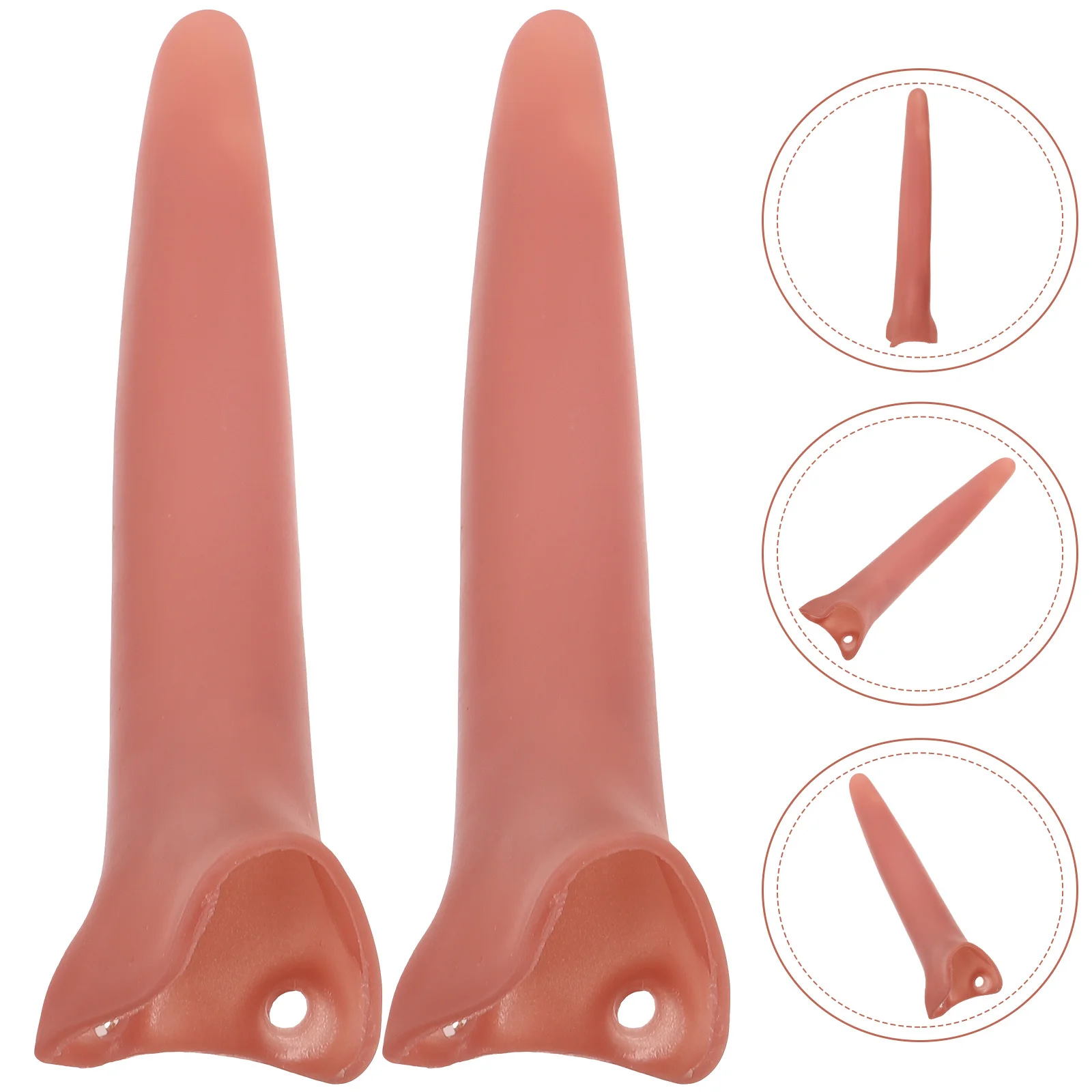 Telescopic Pointy Witch Nose 2pcs Set Fun Halloween Cosplay Prop Party Accessory Stretchable Nose Gag Gift