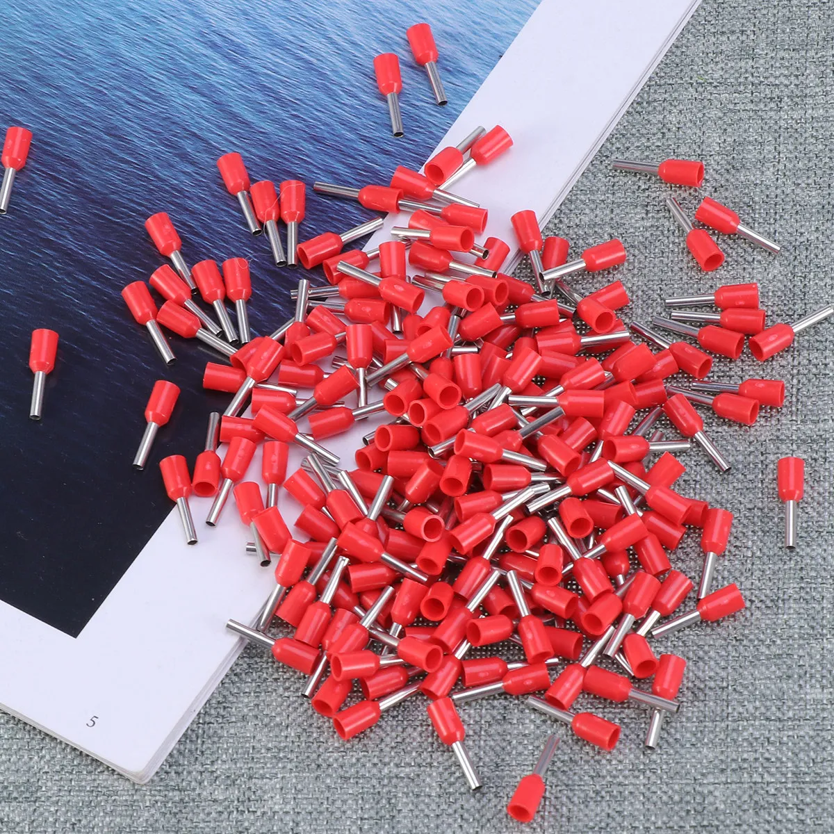 1000Pcs Pre Insulated Electrical Wire Connector Kit Butt Ring Spade Quick Disconnect Crimp Terminals