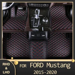 MIDOON Car floor mats for Ford Mustang 2015 2016 2017 2018 2019 2020 Custom auto foot Pads automobile carpet cover