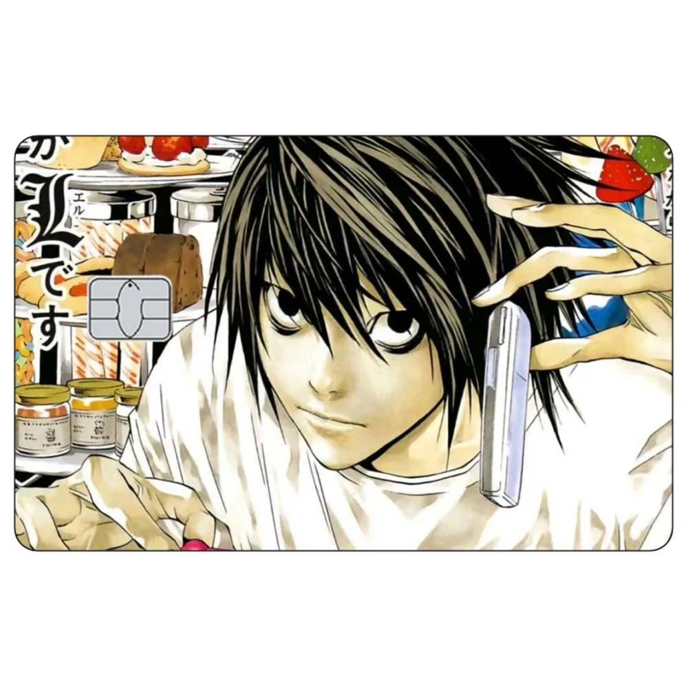 أنيمي مذكرة الموت بطاقة الائتمان الجلد ملصق MisaMisa ملصقات غير لامعة ل Mastercard VISA JCB وغيرها من البطاقات المغناطيسية IC #5