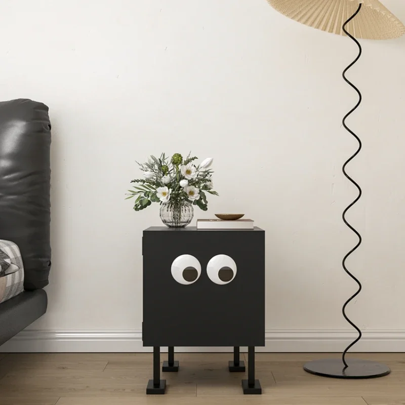 Design Creative Bedside Table Storage Sofa Side Cabinet Childlike Robot Bedside Cabinet
