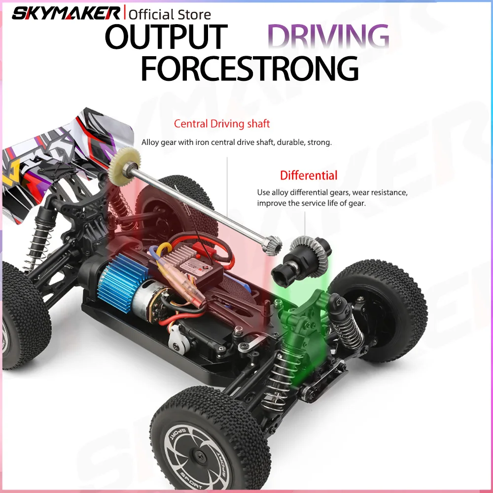 WLtoys RC Car 1/14 144016 2.4G Racing 35KM/H 390 Motor 4WD Electric High Speed Car Off-Road Drift Remote Control Toys Gifts