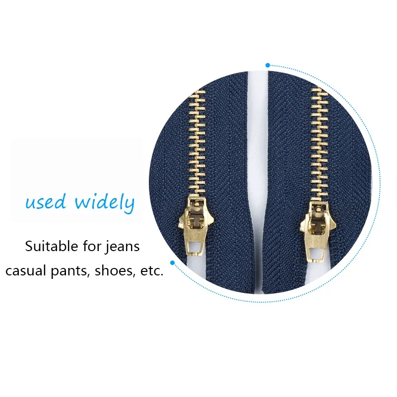 20 sets Metal zippers for Sewing and optional with matched jeans buttons Head Closed-end Trousers Placket For DIY bulk clothing