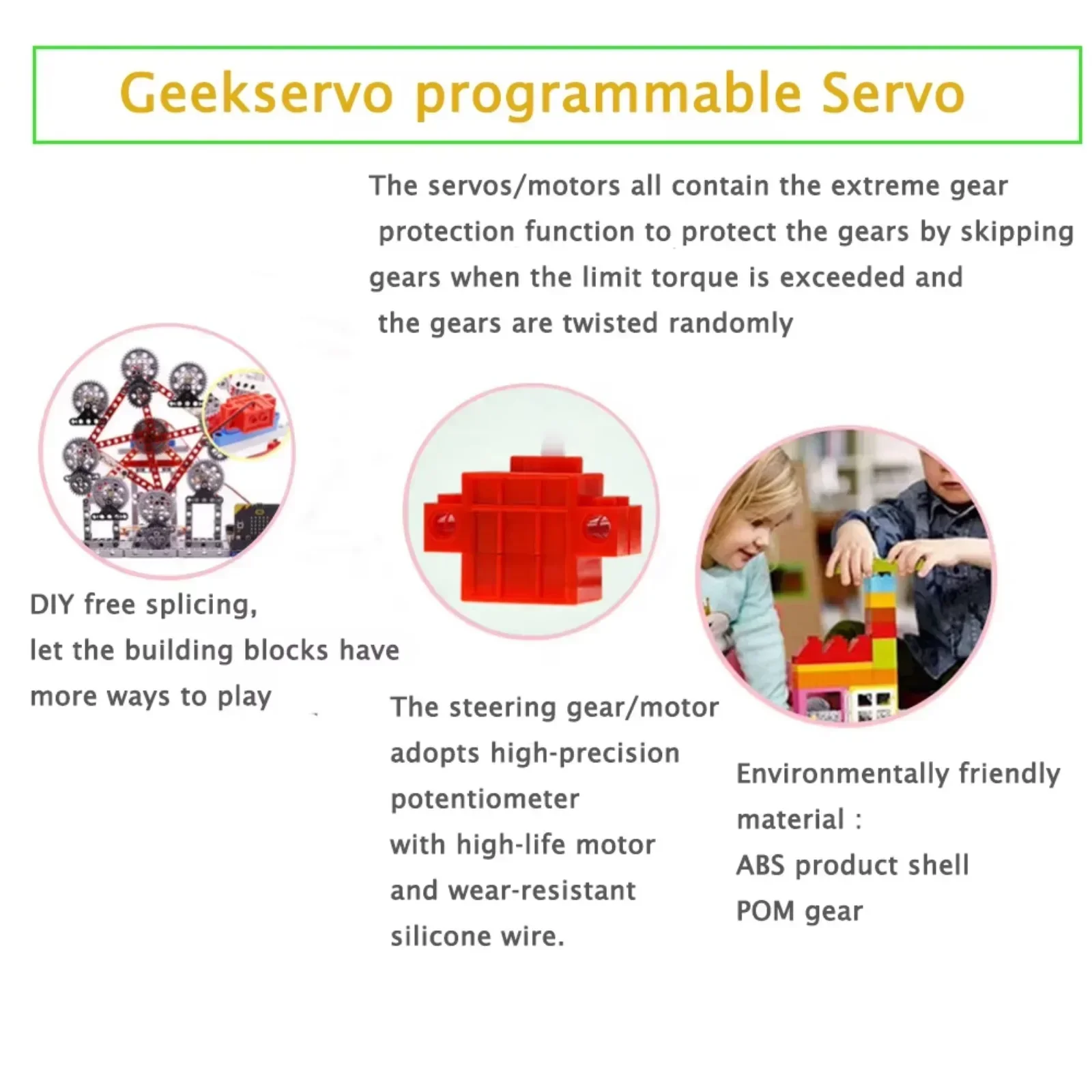

Программируемый красный мотор Geekservo 360° с колесами на перекрестной оси для набора для робототехники Micro:bit Robotbit STEM Education DIY