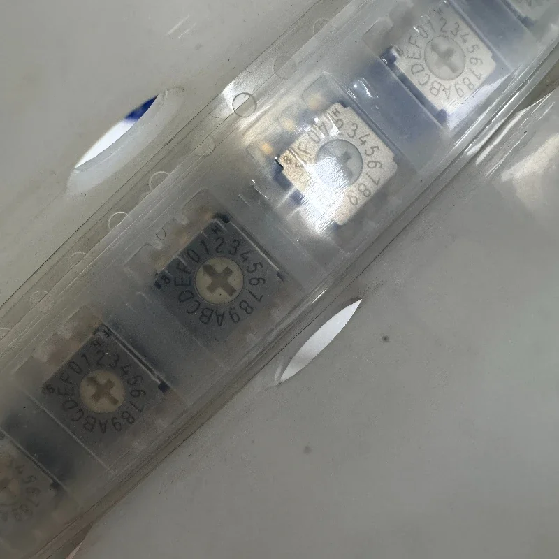 10pcs SA-7250TB 16-Position Hexadecimal SMD Rotary Switch, Top Adjust, Gull Wing, Tape & Reel