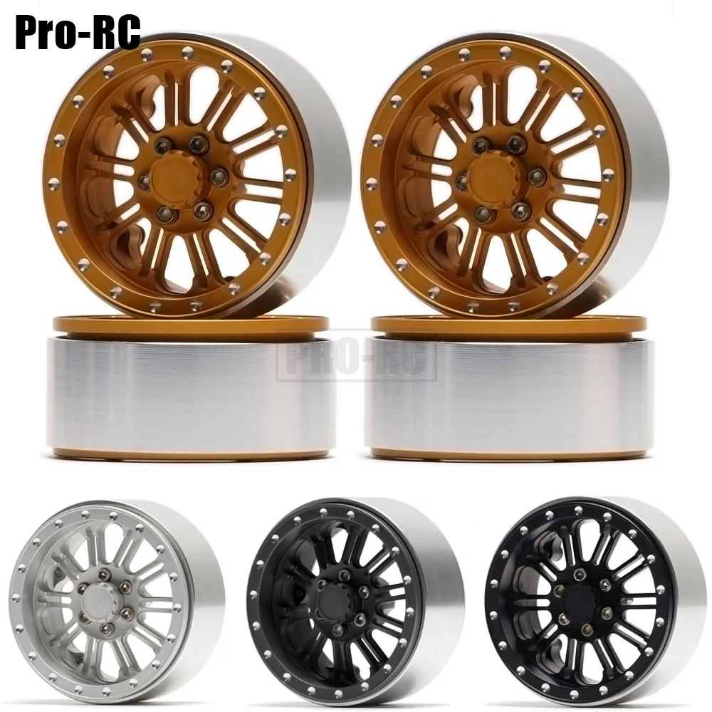 

Alloy 2.2 inch CNC Beadlock Wheels Hub 10 Spoke Rims 4Pcs for RC Crawler Car 1/10 SCX10 90046 90047 TRX4 D90 T6 YETI