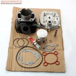 70cc 47mm Big Bore Cylinder Kit & Head For Aprilia Area 51 Gulliver Rally SR 50 Netscaper Stealth Sonic 50cc 2T Engine Parts