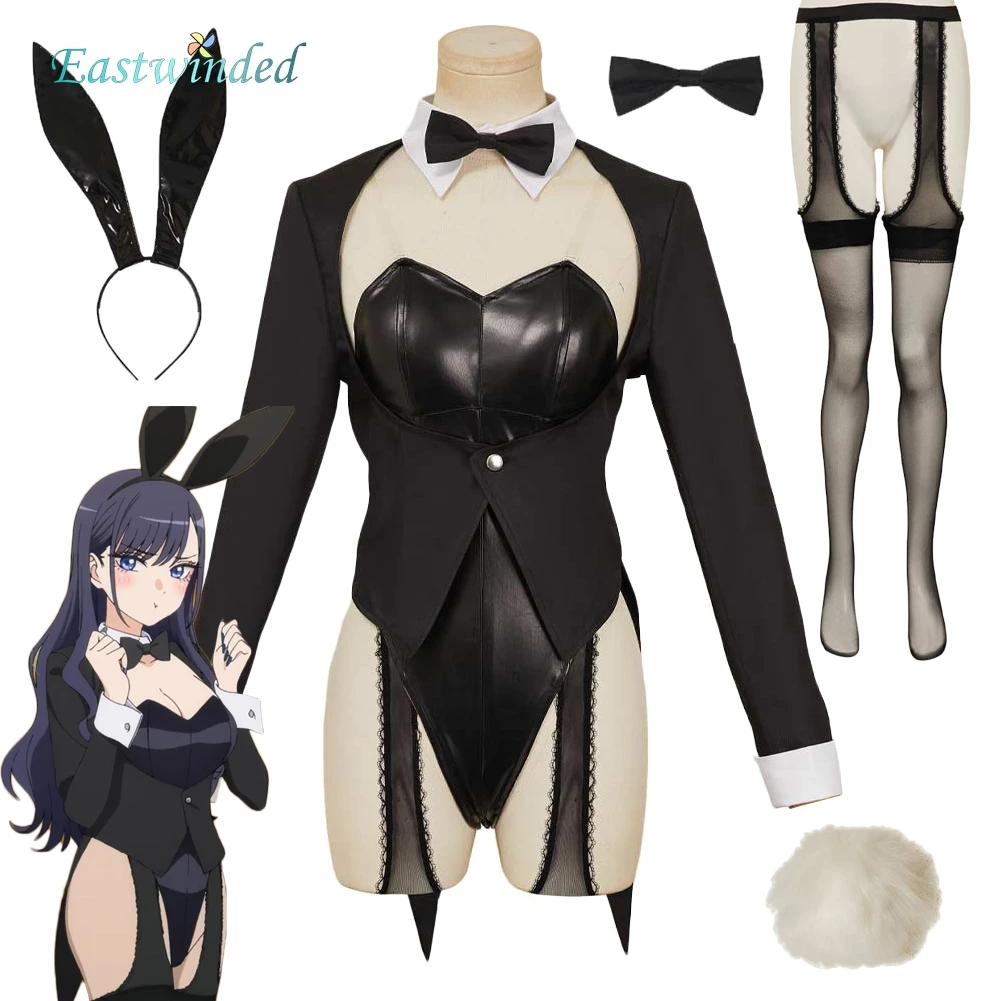 

Аниме Dress Up Косплей Darling Kitagawa Marin Ролевая игра Bunny Girl Черный комбинезон Одежда для женщин Маскировка Hallowmas Карнавальная вечеринка