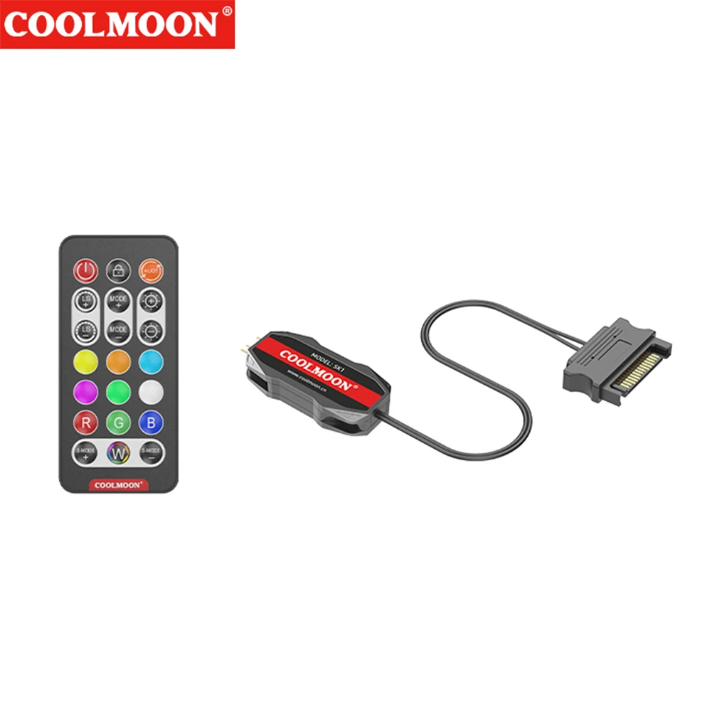 ARGB Controller Cable ARGB 5V 3PIN To SATA LED Color Intelligent Fan Controller 1 To 4 Sync Motherboard Cable Extension Line