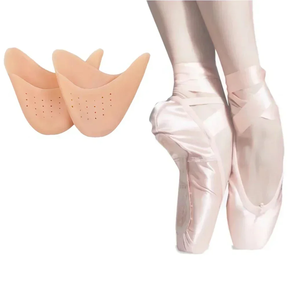 Comode protezioni per le dita dei piedi in silicone traspirante Cuscinetti per l'avampiede Danza Cura del piede Prevenzione del dolore al palmo anteriore Ammortizzazione morbida