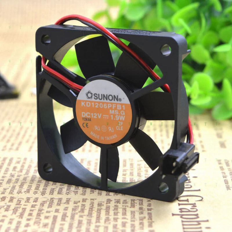 

H для SUNON 6010 12 В 1,9 Вт KD1206PFB1 6 см ультратонкий шариковый охлаждающий вентилятор