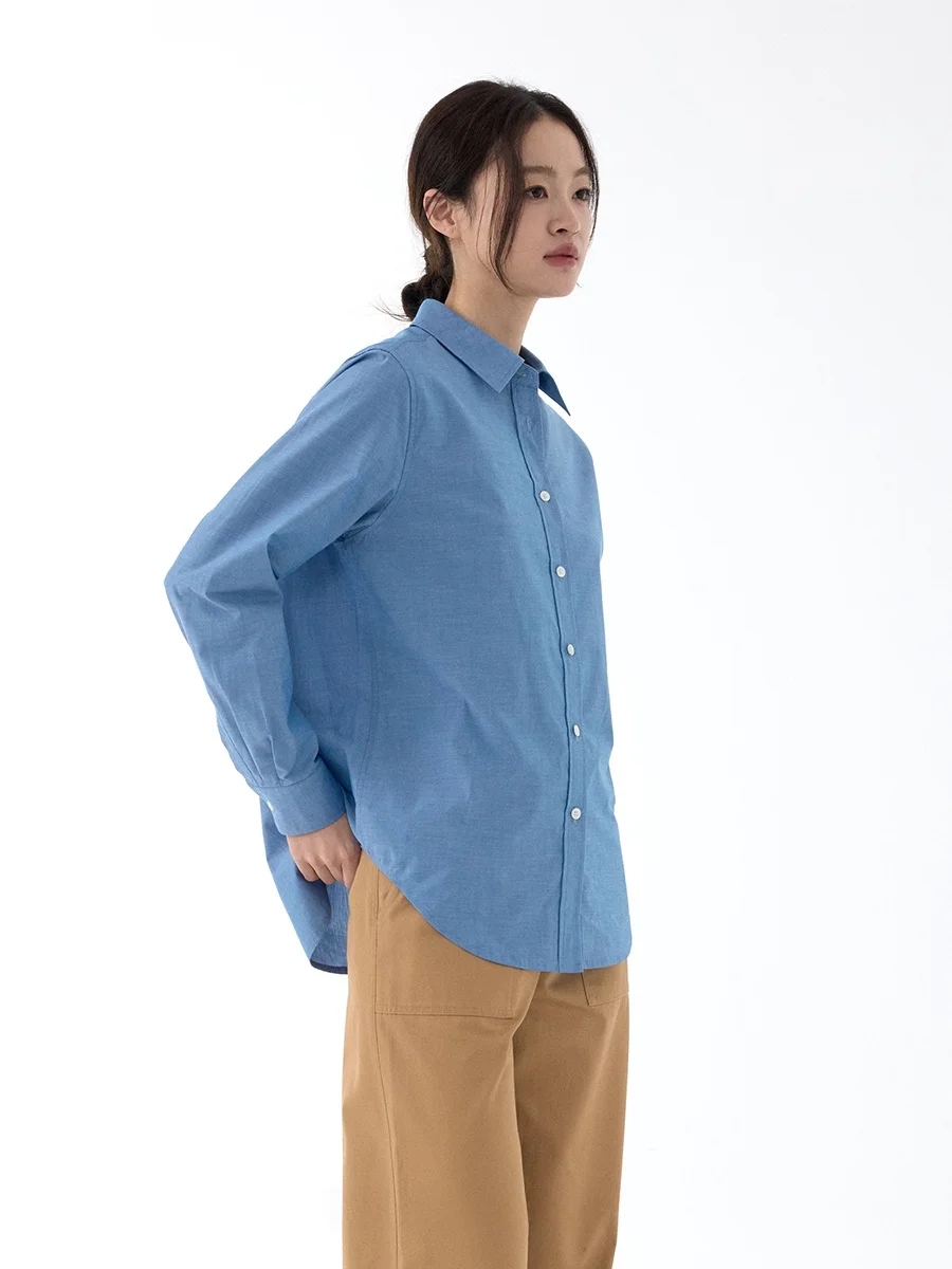 

Silk Cotton Long Sve Commute irt Ultra Long Velvet Texture Simple Inner Wear New Arrival Loose Fit Pure Cotton Spring