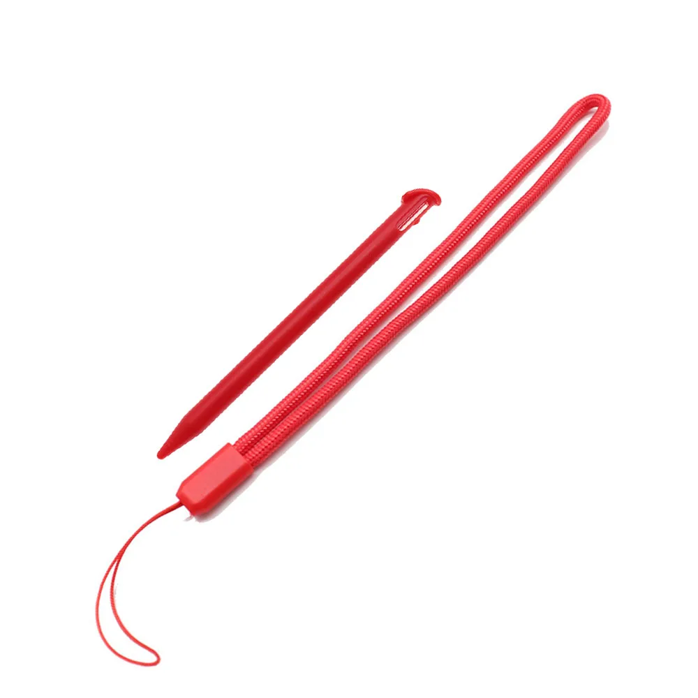 2 in 1 Multi-Color Plastic Touch Screen Pen Stylus Portable Pen Pencil Touchpen Set for New 3DS XL LL w/Hand Strap