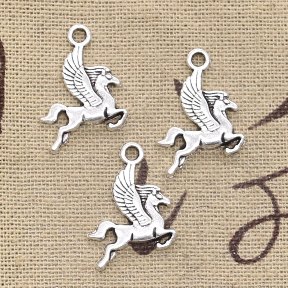 15pcs Charms Pegasus Flying Horse 20x15mm Antique Making Pendant fit,Vintage Tibetan Bronze Silver color,DIY Handmade Jewelry