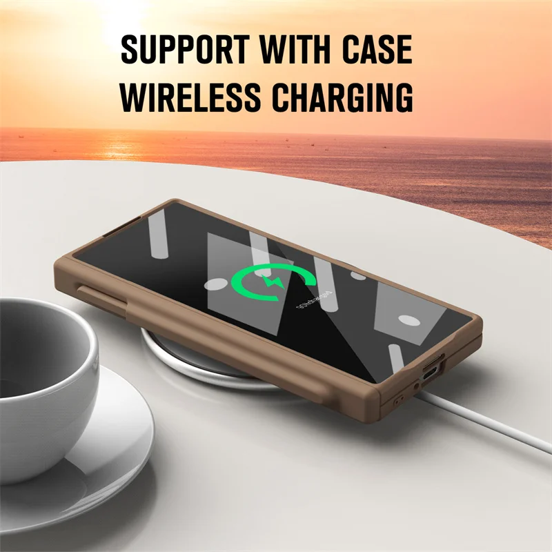 Ultra Thin Magnetic Hinge Case for Samsung Galaxy Z Fold 8 7 6 5 4 3 TriFold With S Pen 360 Full Protection Screen Glass Cover