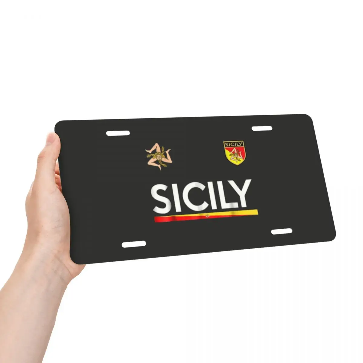 Custom Sicilia Soccer Sicily Italy Jersey License Plate Novelty Italian Car Front License Plate Aluminum Metal Sign Vanity Tag