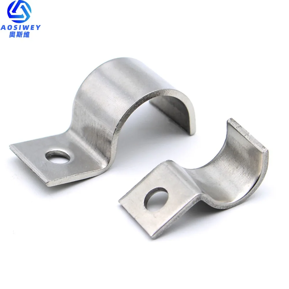 Collier de serrage à tuyau unique en acier inoxydable de Type P, 10 pièces, ligne d'instrument/fil/tubage/tuyau de gaz, serre-câble, Installation de construction, Clip fixe