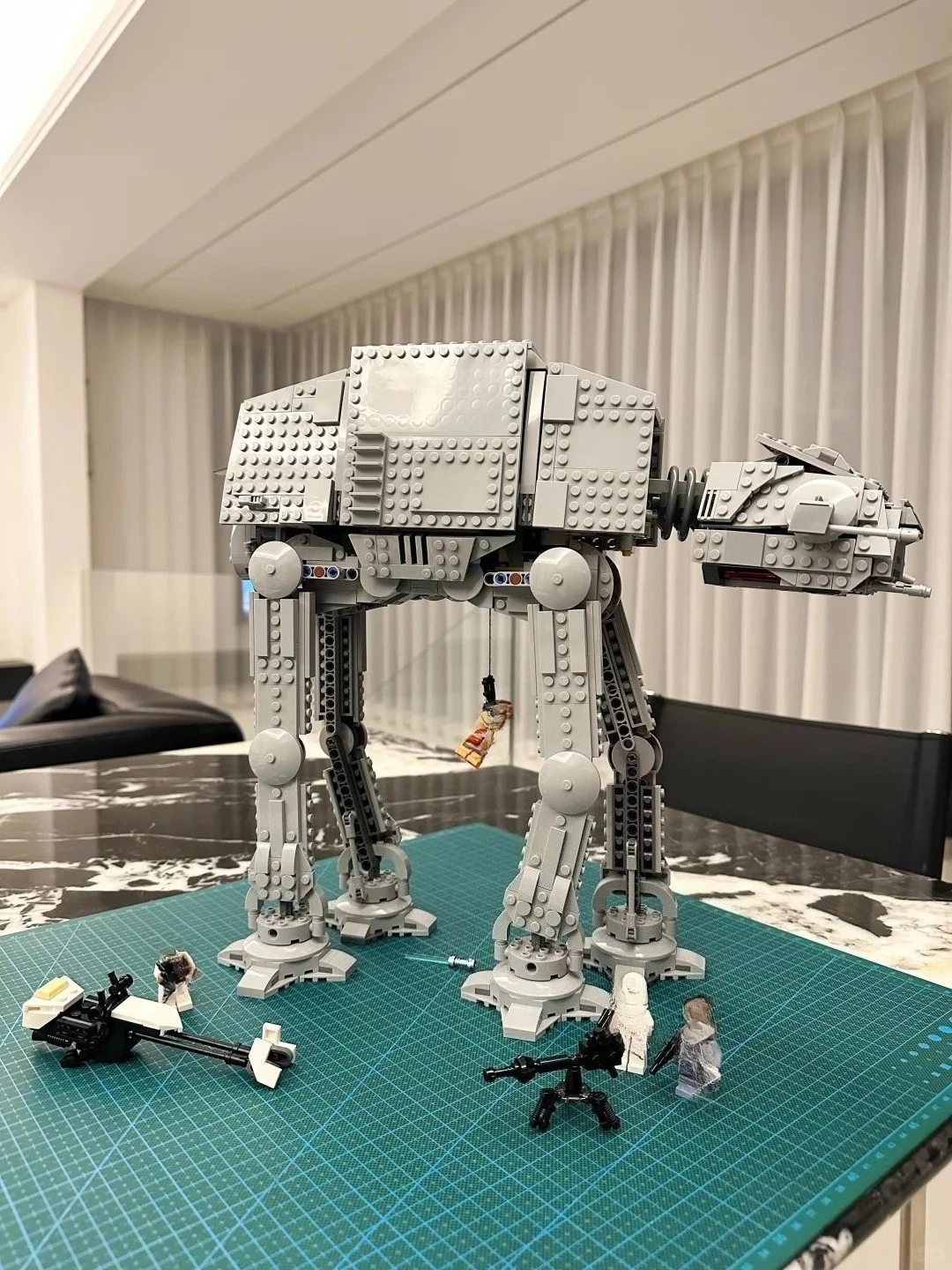 En Stock, ajuste 75313 UCS, 6785 Uds., juego de bloques de construcción ATAT de gran espacio, modelo de ladrillos, juguetes para niños, regalos de cumpleaños y Navidad