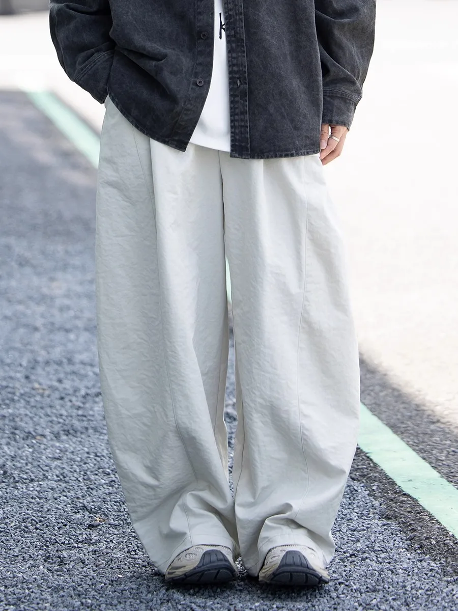 

Retro Japanese Sle Straight Leg Casual Pants Men's Vintage Airborne Trooper Loose Wide Leg Floor-Length Trousers