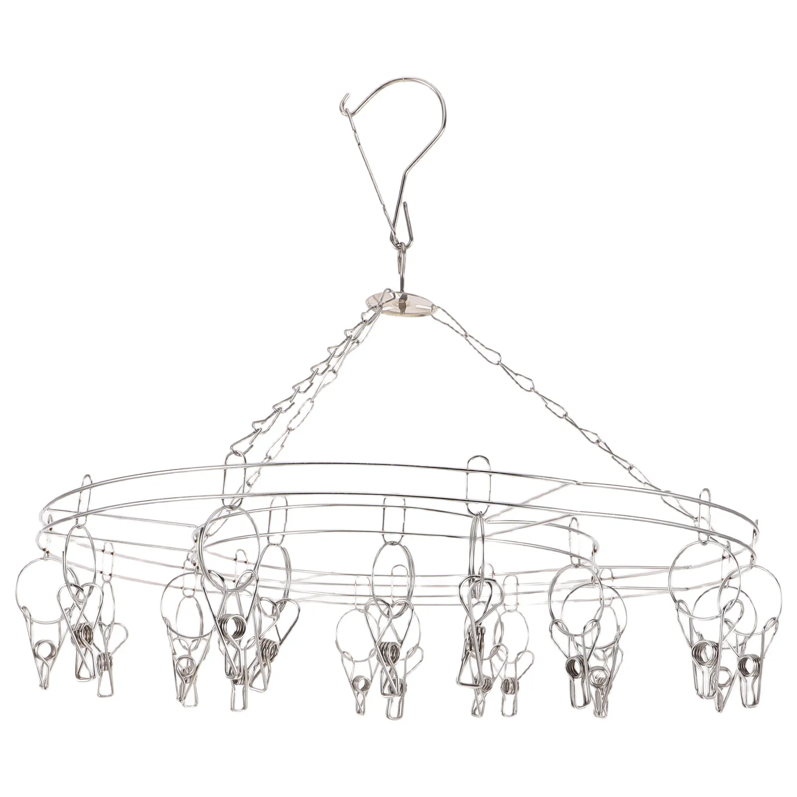 2 supports de séchage suspendus en acier inoxydable avec pinces, pour herbes, fleurs et plantes aériennes, usage intérieur et extérieur, cuisine et jardin