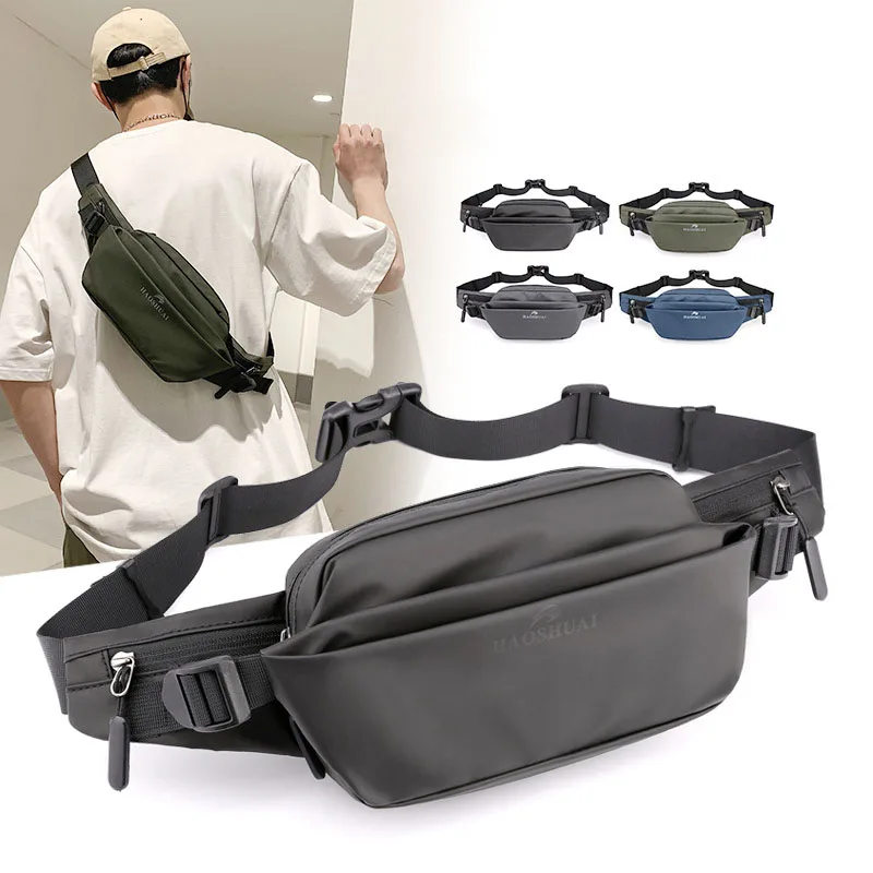 

Ultra Thin TOP Nylon Waterproof Crossbody Sling Bag Men‘s Large Capacity Waist Pack Fashion Outdoor Hiking Shoulder Chest Bag