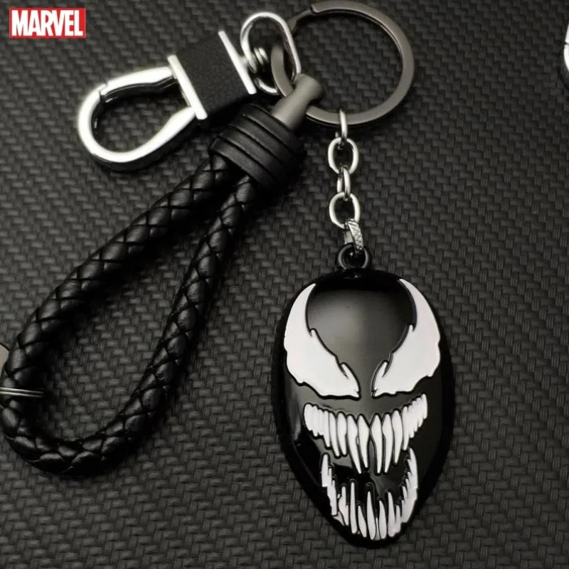 Marvel The Avengers Venom Spiderman الأفلام الطرفية الإبداعية سبيكة سيارة المفاتيح سلسلة حقيبة مدرسية قلادة الأولاد هدية عيد