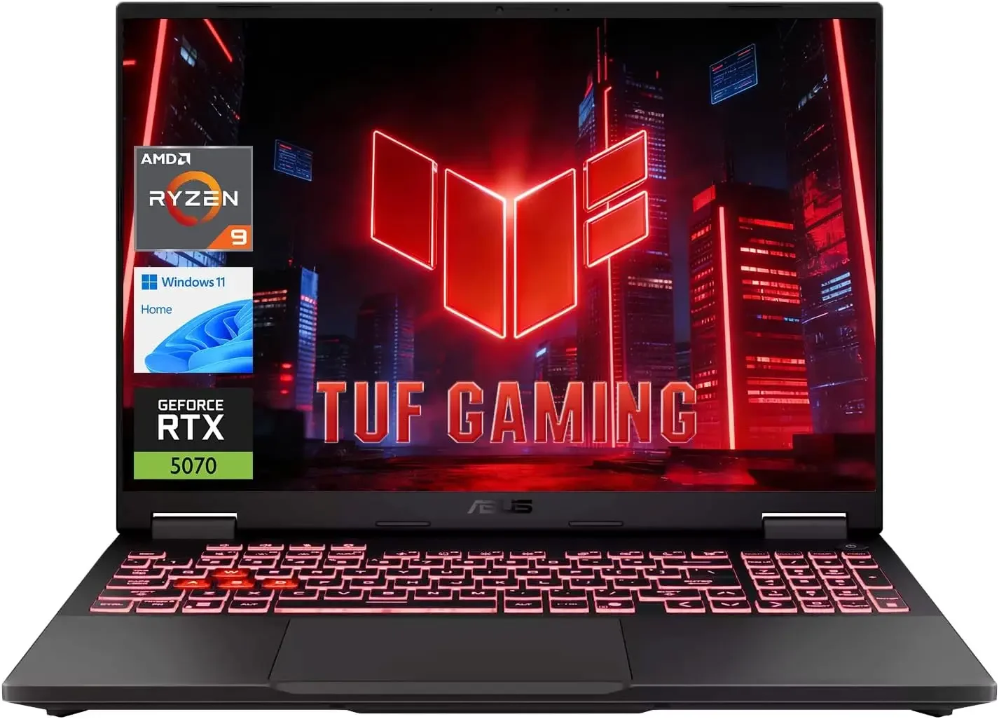 

ASUS TUF A16 5070 Ryzen 9 Gaming Laptop 16 FHD+ 165Hz Ryzen 9 270 GeForce RTX 5070 VR Ready 64GB DDR5 4TB SSD RGB Keyboard