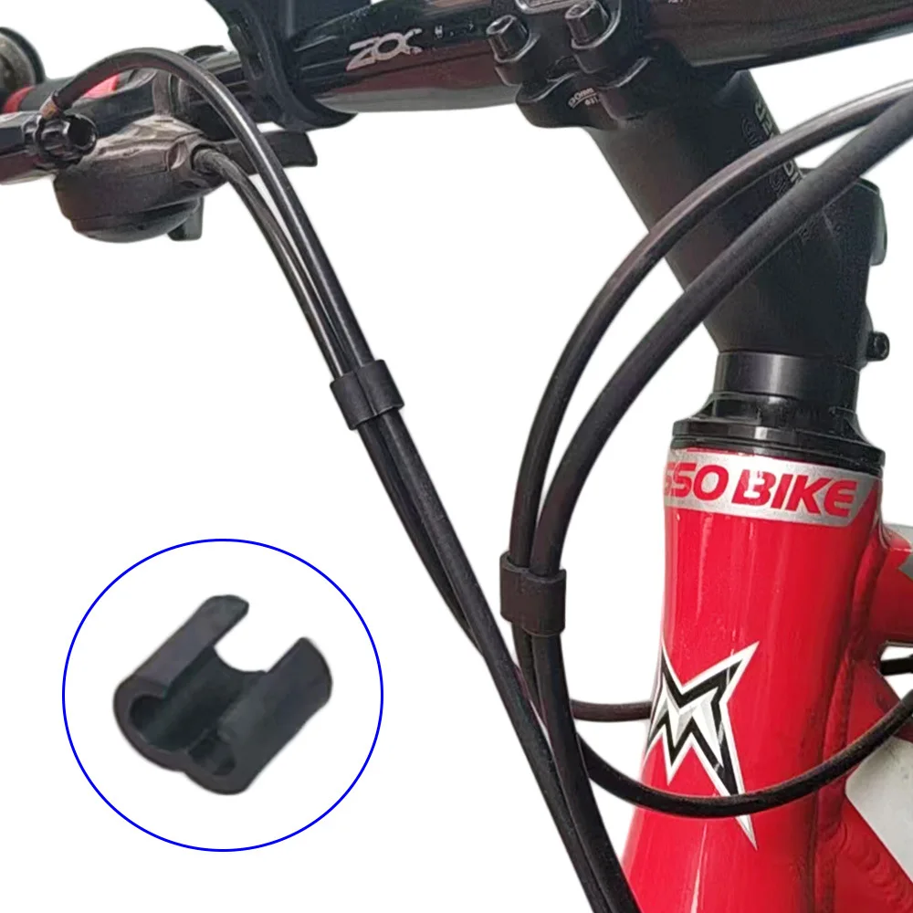 5pcs Bike Cable Guide Bicycle Hydraulic Hose Housing Organizer Clip Clamp Buckle Holder 4mm 5mm Shifter Derailleur Brake Cable