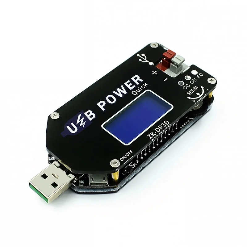 ZK-DP3D CNC USB TYEPE-C DC DC Converter CC CV 1-30V 2A 15W Power Module Adjustable Regulated power supply QC2.0 3.0 AFC