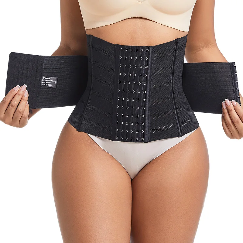 Ropa moldeadora para mujer, entrenador de cintura corsé, moldeador de cuerpo, doble Control de barriga, envoltura adelgazante, cinturones reductores de vientre plano, faja