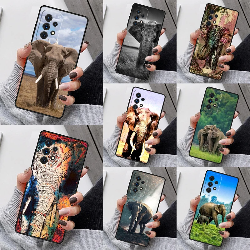 

Чехол для телефона с индийским животным слоном для Samsung Galaxy S25 S23 S30 S8 S21 S20 FE S24 S22 Note 10 20 S8 Plus lite Ultra