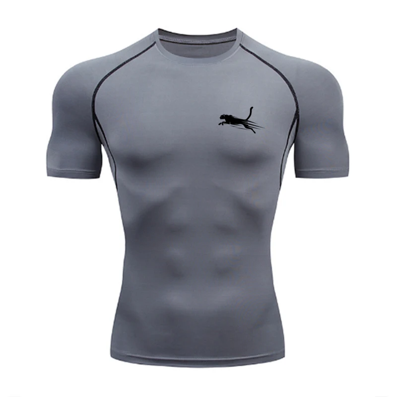 Compression Shirts Men\'S Sports Running Tight Gym T-Shirts Summer Long Sleeve Sun Protectionclothing Quick Dry Casual Tops S-3XL