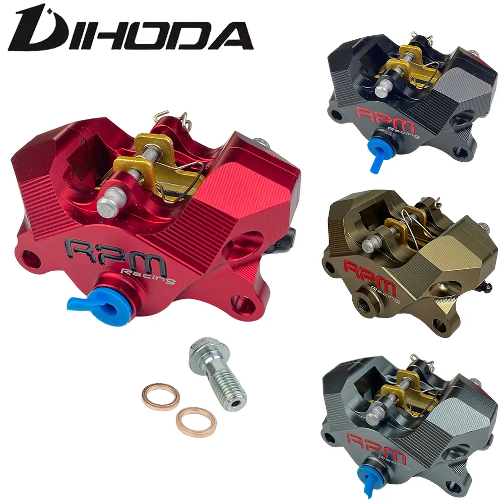 CNC Aluminum 2‑Piston Rear Brake Caliper 84mm Small Crab Universal for 125cc 150cc Motorcycle Scooter Modified Parts
