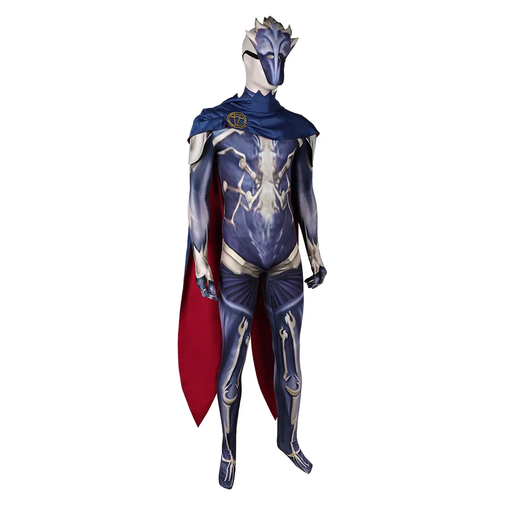 Arcane Viktor Cosplay Fantasia Mechanical Pioneer Costume Cloak Jumpsuit Mask Disguise For Boy Men Adult Halloween Carnival Suit