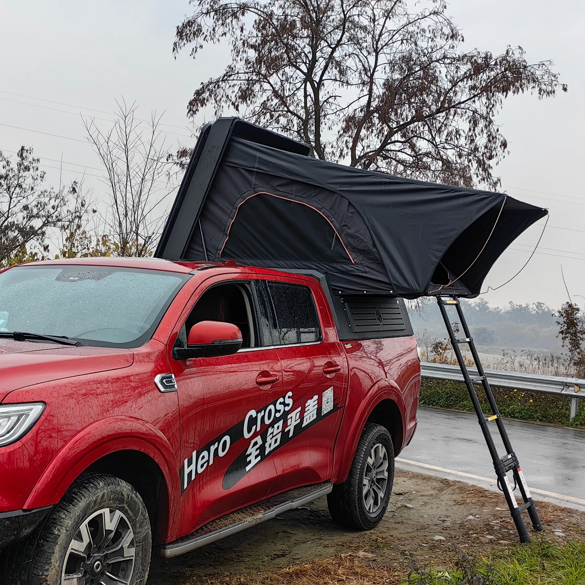 Damei Customizable Aluminum Hardtop Pickup Truck Waterproof Topper Canopy With Hidden Tent For F150 Hilux Ranger Ram Tacoma