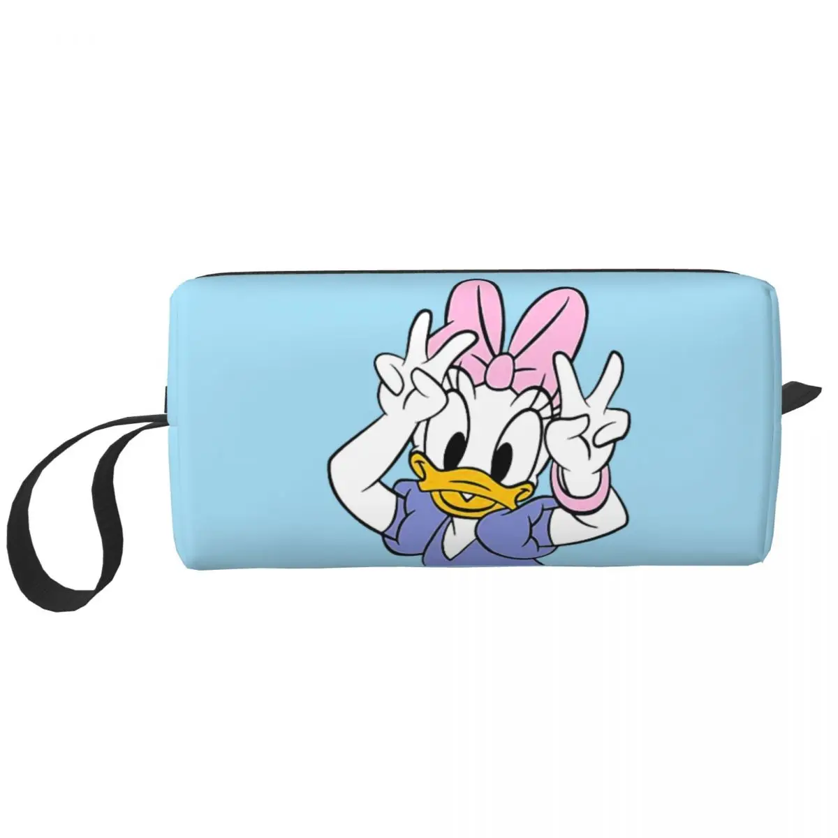 

Женская косметичка Daisy Duck на заказ Kawaii, большая вместительная косметичка для хранения косметики, косметички