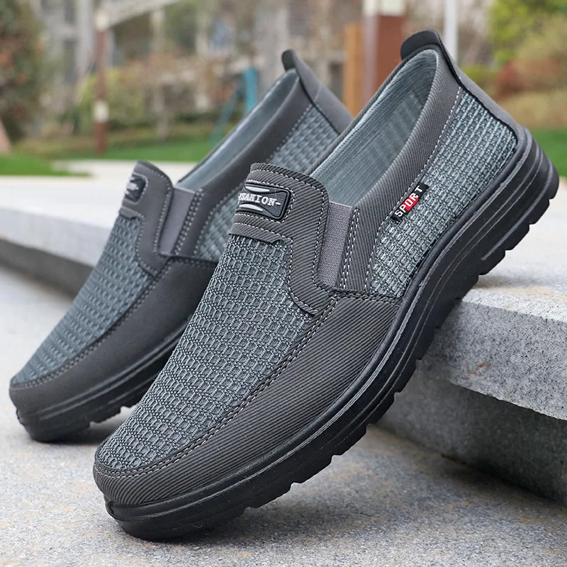 Summer Men's Sneakers Breathable Casual Mesh Shoes Lightweight Loafers Round Head Shallow Mouth Flats Zapatillas Para Hombres