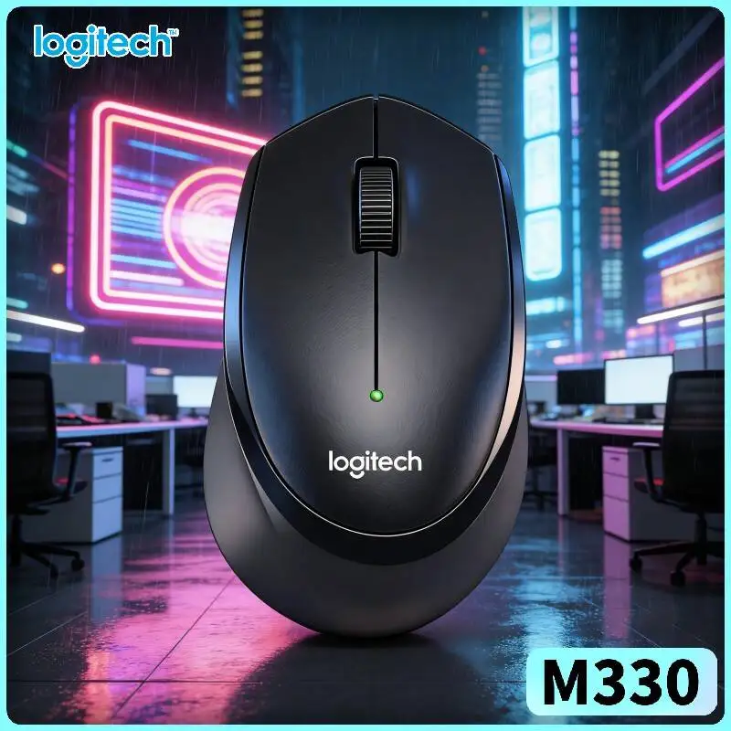 Stable 2.4G Logitech M330 Silent Wireless Mouse Tiny Nano Dongle For Slim Laptop Household Office Computer Use