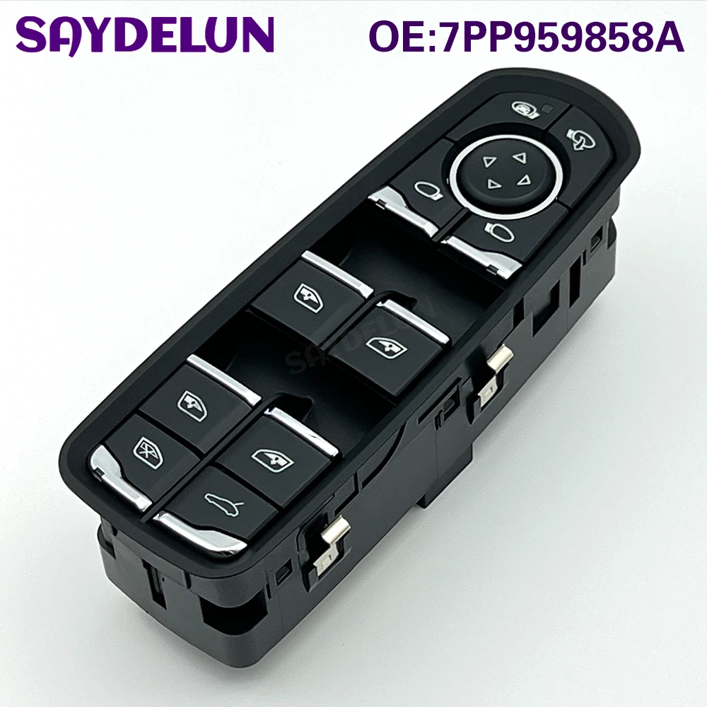 

7PP959858A 7PP959858AE Power Window Control Master Switch For Porsche Cayenne Panamera Macan Driver Side window Switch Button