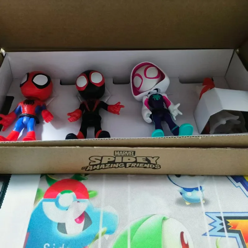 Figurine d'action Spider-Man pour cinq personnes, ensemble de luxe, masque, Collection mobile, cadeaux